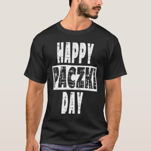 T-shirt Happy Paczki Day  Vintage  Artwork (Devant)