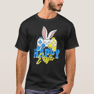 T-shirt Happy Pâques Gamer Bunny Rabbit contrôleur de jeu