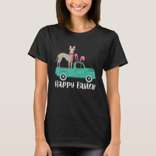 T-shirt Happy Pâques Greyhound Bunny Riding Camion Garçons