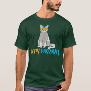 T-shirt Happy Passover Chat drôle Costume juif vacances Pa