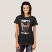 T-shirt Happy Pawlidays French Bulldog Christmas Paw Dog H (Devant entier)