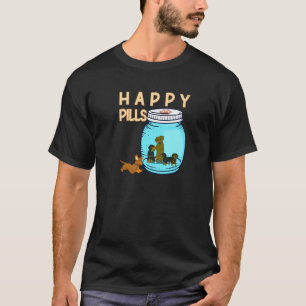 T-shirt Happy Pills Chiens Retriever Chien Mama Weiner Hou