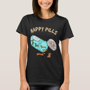 T-shirt Happy Pills Dachshund, Cadeau Amoureux des chiens
