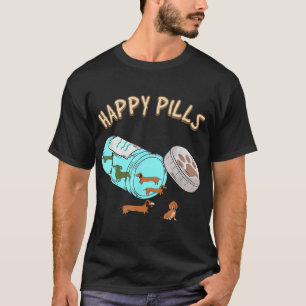 T-shirt Happy Pills Dachshund, Cadeau Amoureux des chiens