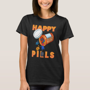 T-shirt Happy Pills Daily Pill Organisateur Avec de mignon
