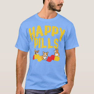 T-shirt Happy Pills, Funny Corgi, Love Dog Lover For Men W