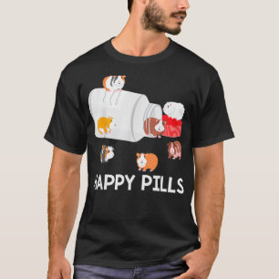 T-shirt Happy Pills Funny Guinée Pig Lover Idée cadeau