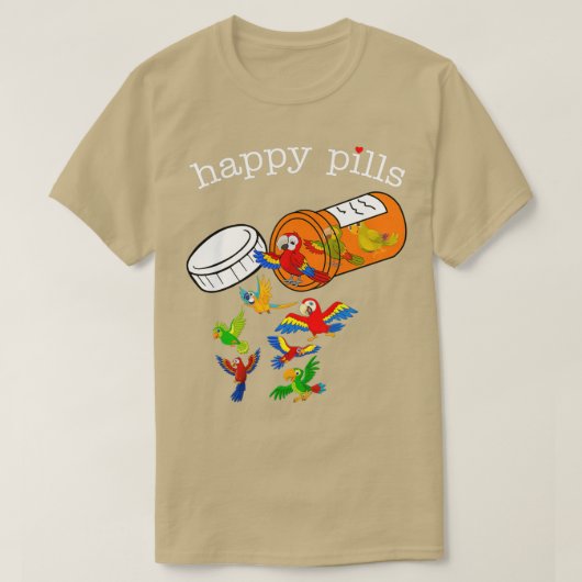 T-shirt Happy Pills Parrot (Design devant)