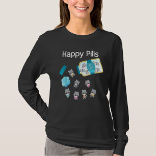 T-shirt Happy Pills Raccoon Cute