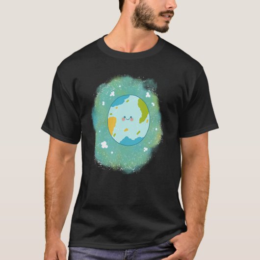 T-shirt Happy Planet Happy Earth climate change (Devant)