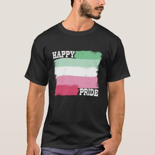 T-shirt Happy Pride Rainbow LGBTQIA+ Community Proud Ally  (Devant)