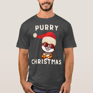 T-shirt Happy Purry Cool Chat Joyeux Amoureux des chats de