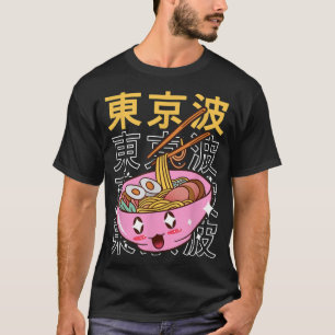 T-shirt Happy Ramen Bowl Japanese Kawaii Aesthetic Kids An