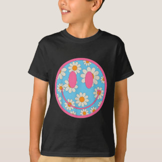 T-shirt Happy Retro Daisy Smile Face Preppy Hommes esthéti