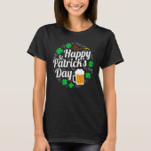 T-shirt Happy Saint Patrick's Day Drinking Beer Shamrock M (Devant)