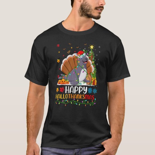 T-shirt Happy Seal Animal Hellothanksmas (Devant)