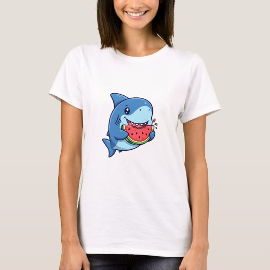 T-shirt Happy Shark Snack (Devant)