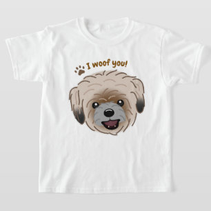 T-shirt Happy Shih Tzu Amoureux des chiens I Woof You Paws