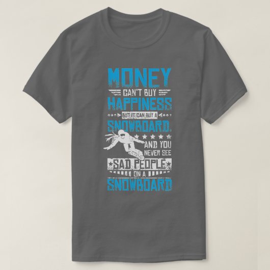 T-shirt Happy snowboard (Design devant)