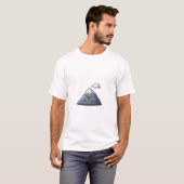 T-shirt Happy Snowy Mountain Character with Floating Cloud (Devant entier)