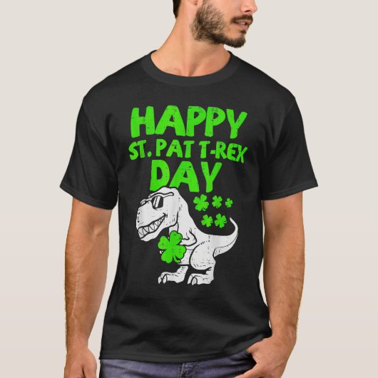 T-shirt Happy St Pat Rex Day Dino Saurus St Patricks Day B (Devant)