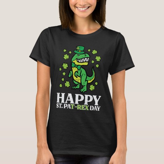 T-shirt Happy St Pat Rex Dino Saint Patricks Day Trex Boys (Devant)
