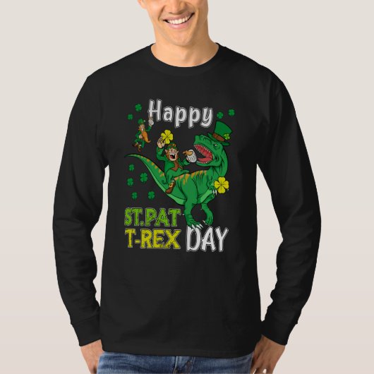 T-shirt Happy St Pat Rex Saint Patrick's Day Leprechaun Di (Devant)