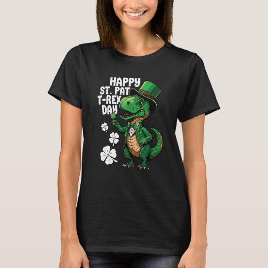 T-shirt Happy St Pat Rex St Patricks Day Dinosaur Leprecha (Devant)