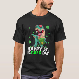 T-shirt Happy St Pat T Rex Jour de la Saint Patrick Dinosa