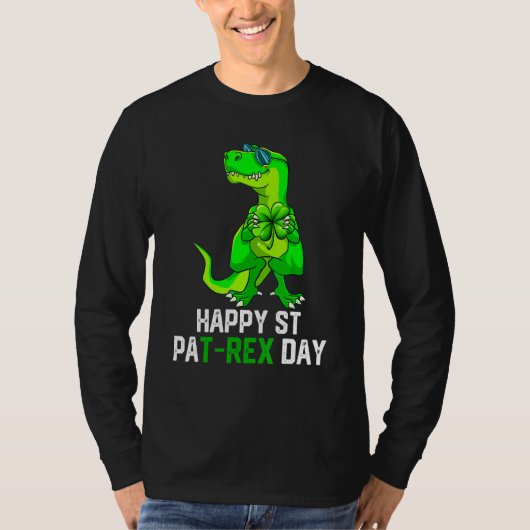 T-shirt Happy St Pat T Rex Patrick S Day Dinosaur B (Devant)