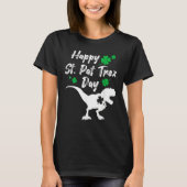 T-shirt Happy St Pat Trex Day Dinosaur St Patrick's Day (Devant)