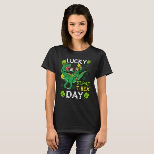 T-shirt Happy St Pat Trex Day Dinosaur St Patricks Day Tod (Devant entier)