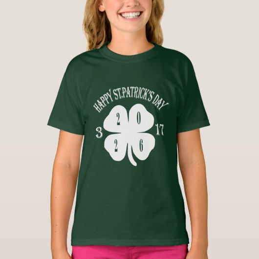 T-shirt Happy St Patricks Day 2026 (Devant)