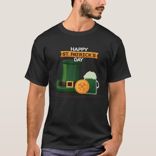 T-shirt Happy St Patrick's Day Irish American Pride Lucky  (Devant)