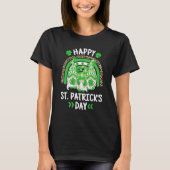 T-shirt Happy St Patricks Day Leopard Rainbow Irish Gnomes (Devant)
