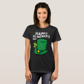 T-shirt Happy St Patricks Day Leprechaun Hat Irish Men Wom (Devant entier)