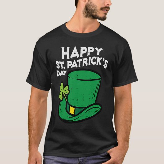 T-shirt Happy St Patricks Day Leprechaun Hat Irish Men Wom (Devant)