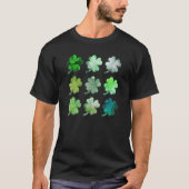 T-shirt Happy St Patricks Day Lucky Shamrocks Four Leaf Cl (Devant)