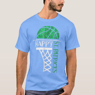 T-shirt Happy St Patricks Day Shamrock Basketball Player N