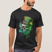 T-shirt Happy St Patricks Day Skull C Green Shamrock 10 (Devant)