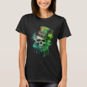 T-shirt Happy St Patricks Day Skull C Green Shamrock 10 (Devant)