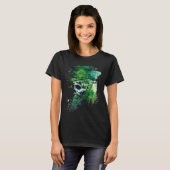 T-shirt Happy St Patricks Day Skull C Green Shamrock  12 (Devant entier)
