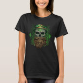T-shirt Happy St Patricks Day Skull C Green Shamrock  3 (Devant)