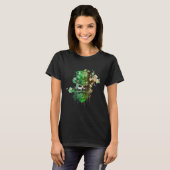 T-shirt Happy St Patricks Day Skull C Green Shamrock 8 (Devant entier)