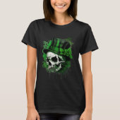 T-shirt Happy St Patricks Day Skull C Green Shamrock  9 (Devant)