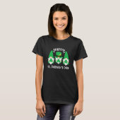 T-shirt Happy St Patrick's Day Three Gnome Irish Shamrock  (Devant entier)