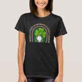 T-shirt Happy St Patrick's Day Three Gnomes Shamrock Rainb (Devant)