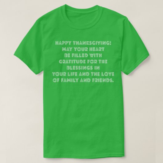 T-shirt Happy Thanksgiving (Design devant)