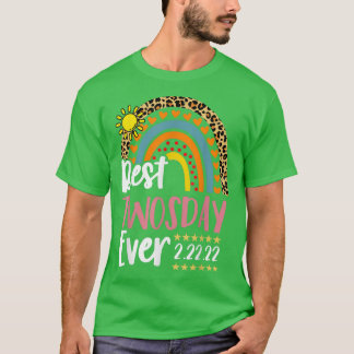 T-shirt Happy Twosday 2022 Pink Leopard Best Twos Day Ever