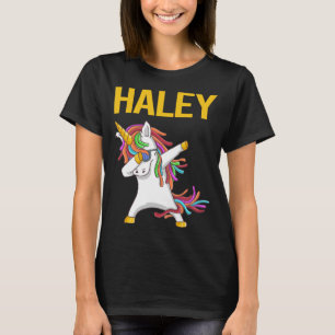 T-shirt Happy Unicorn - Haley Name